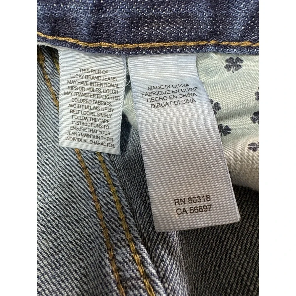 Lucky Brand 121 Slim Jeans Men 36/30 Blue Straight Leg Mid Rise Stretch Preppy